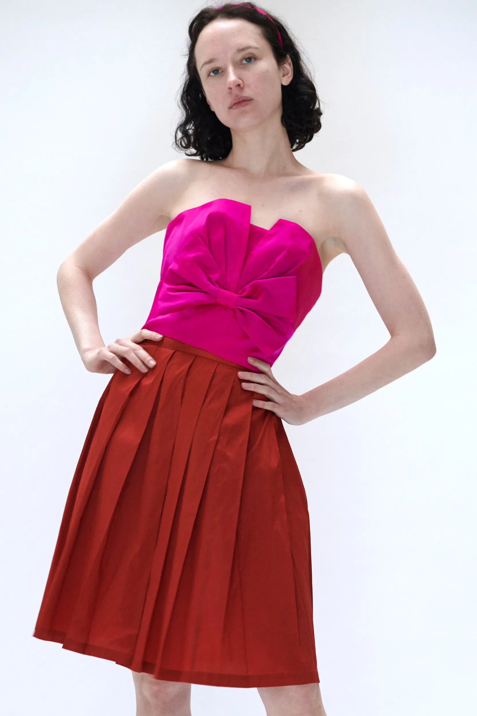 Nina Blouse in Fuschia Taffeta sold by Batsheva product image thumbnail 2