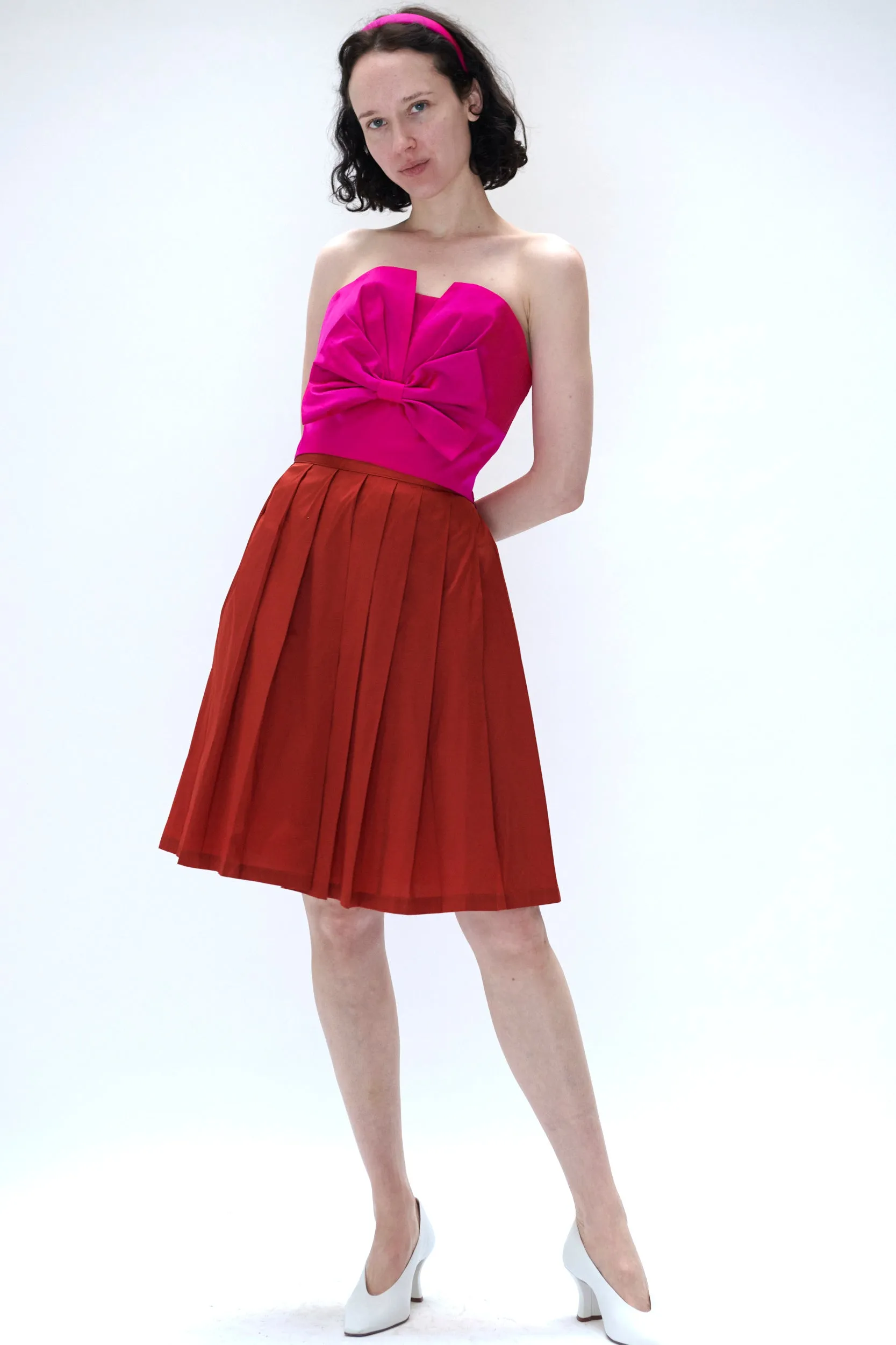 Nina Blouse in Fuschia Taffeta sold by Batsheva product image thumbnail 4