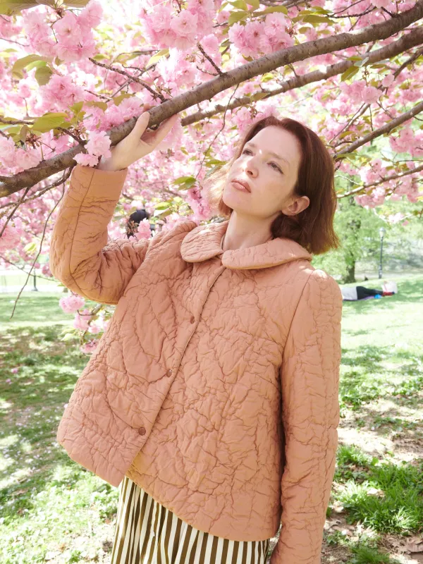 Coyuchi x Batsheva Quilted Jacket in Ginger made by Batsheva