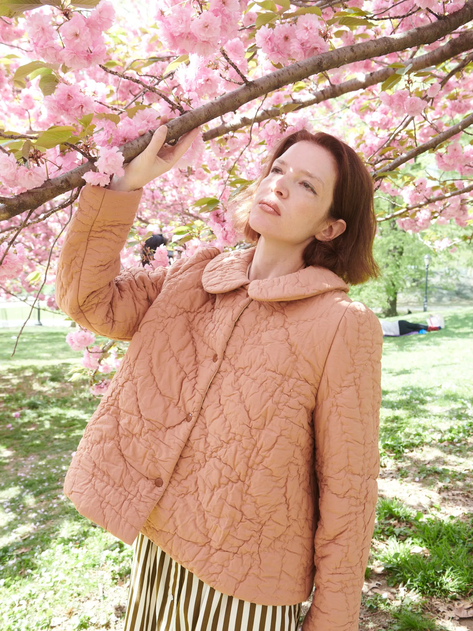 Coyuchi x Batsheva Quilted Jacket in Ginger sold by Batsheva