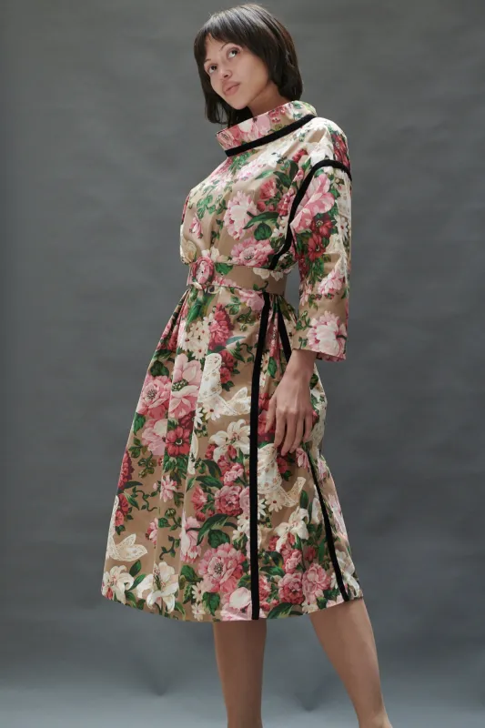 Abigail Coatdress in Floral Upholstery made by Batsheva