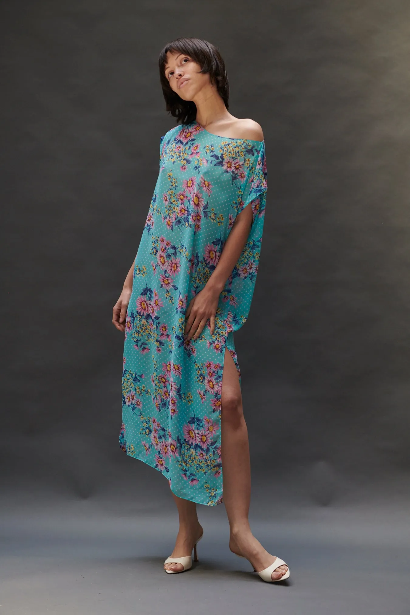 Caftan in Deadstock Floral Crepe sold by Batsheva product image thumbnail 5