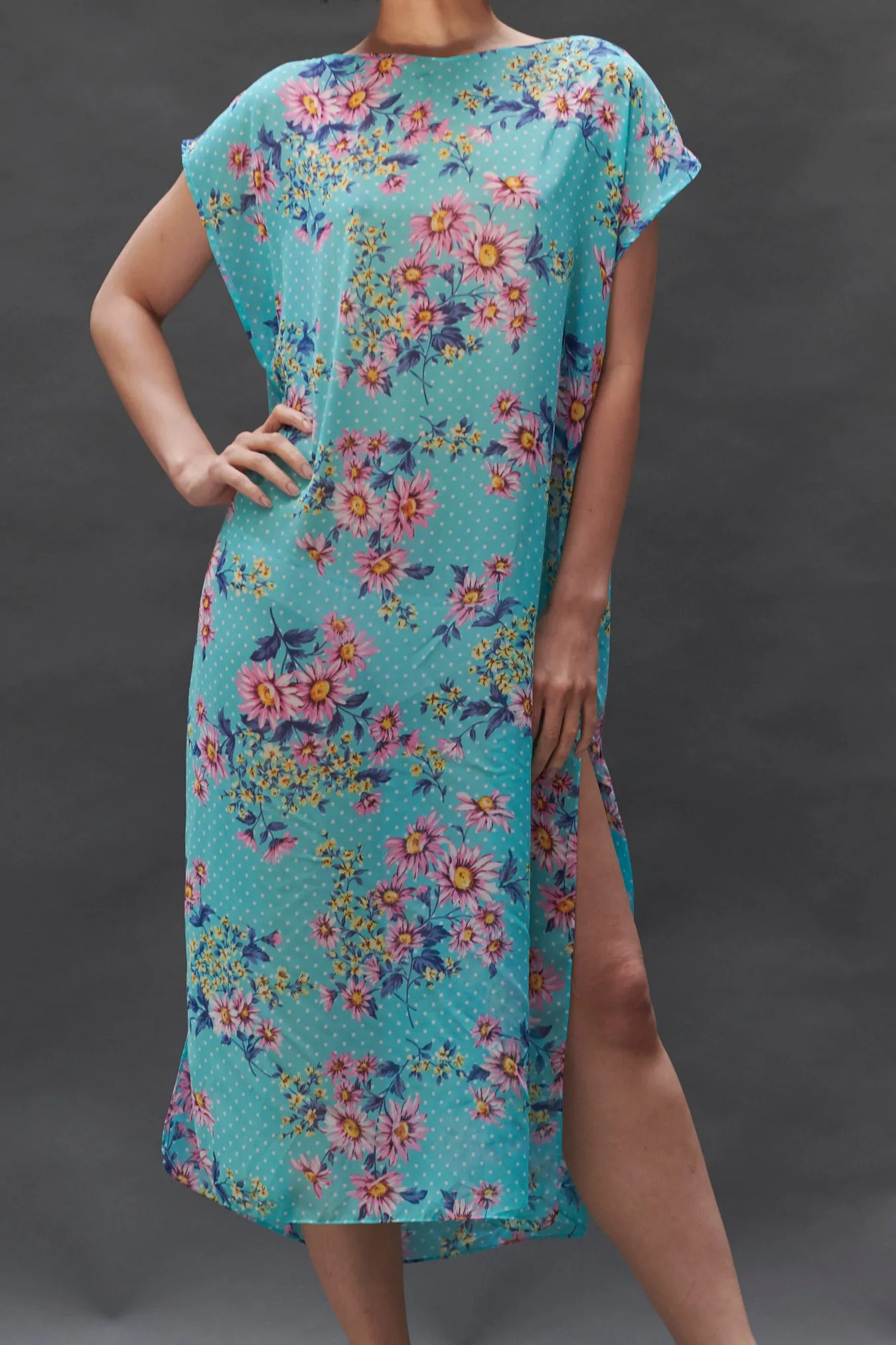 Caftan in Deadstock Floral Crepe sold by Batsheva product image thumbnail 4