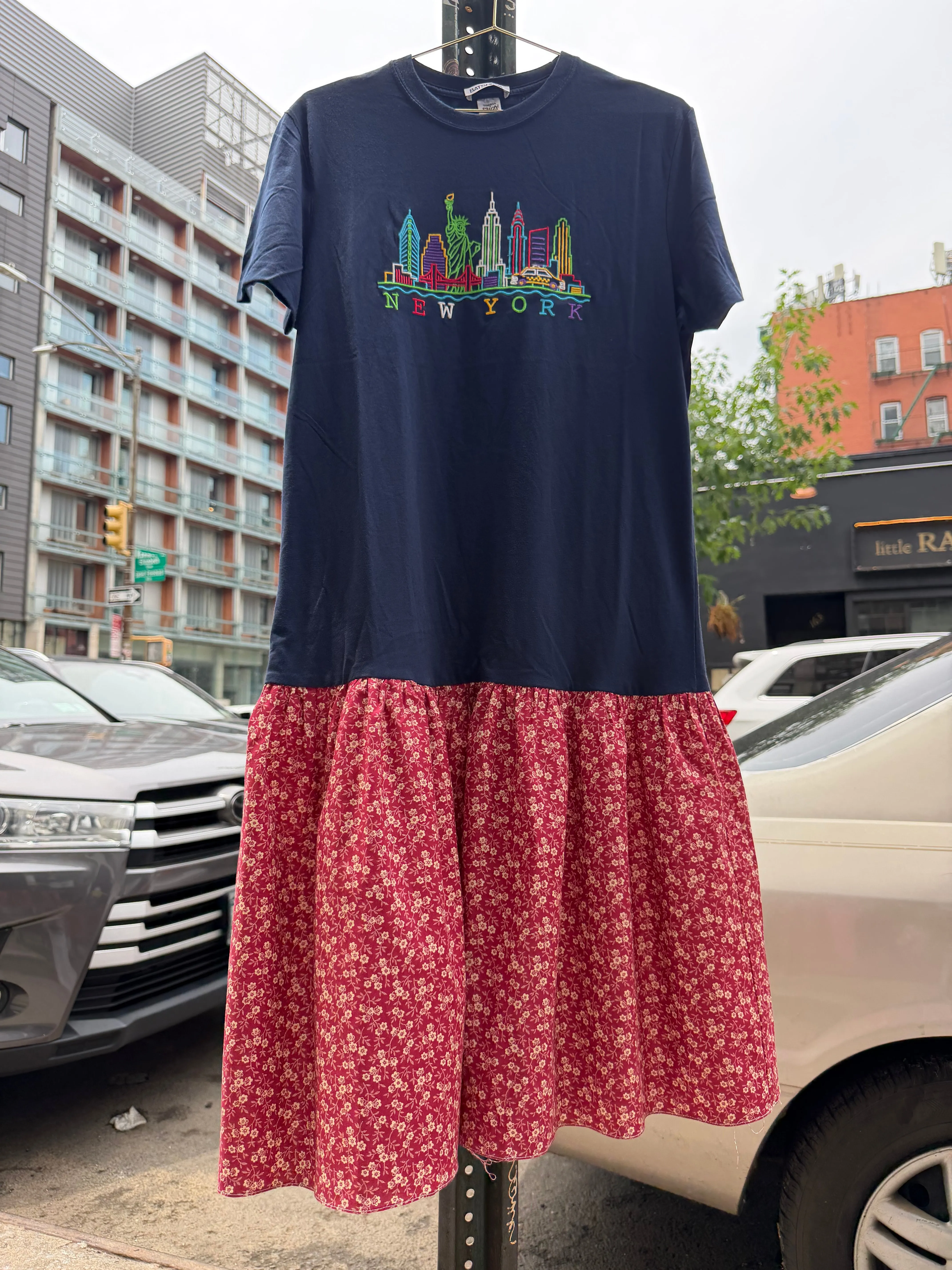 NEW YORK T-Shirt Dress in Navy sold by Batsheva product image thumbnail 2