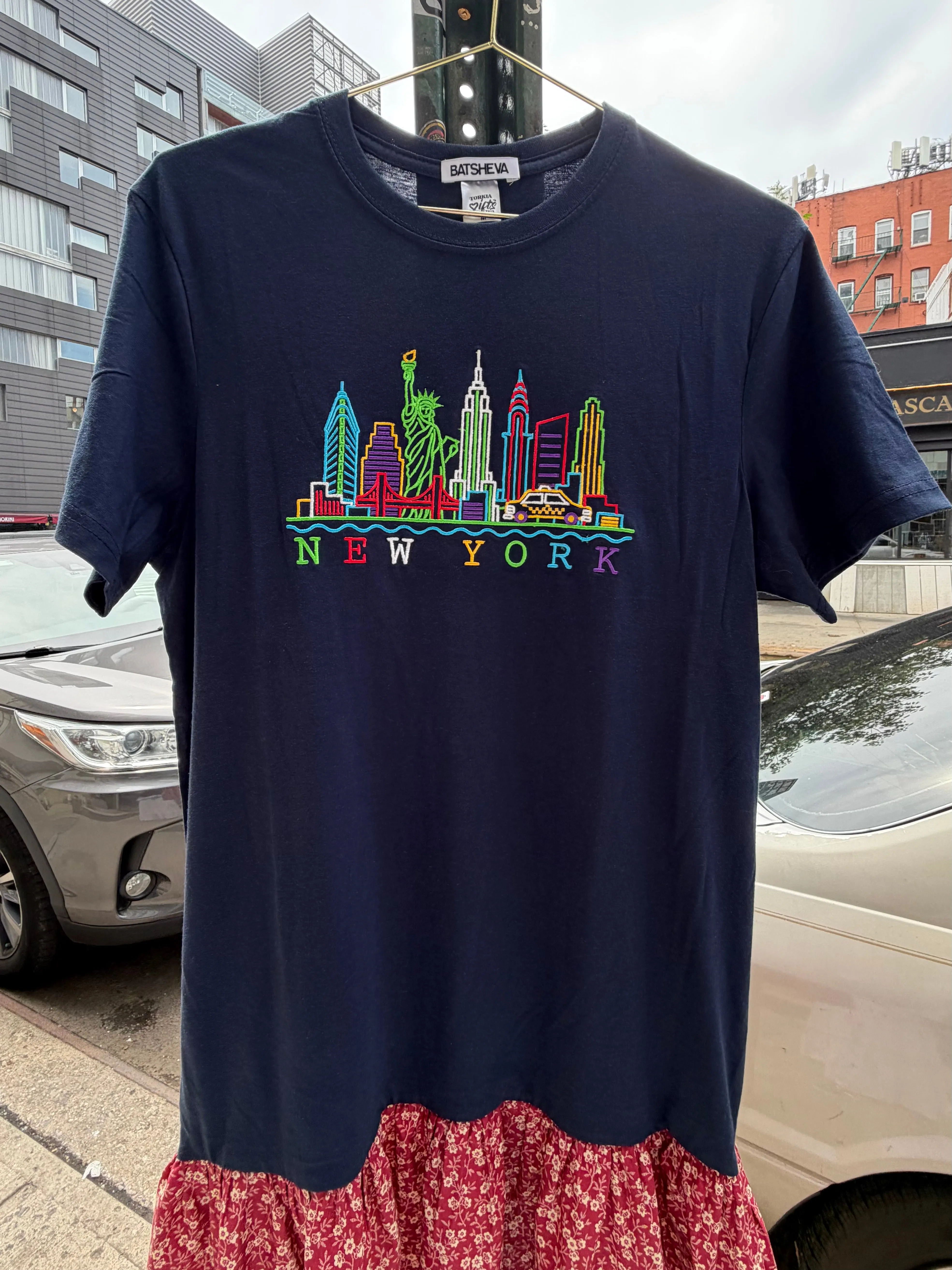 NEW YORK T-Shirt Dress in Navy sold by Batsheva product image thumbnail 5