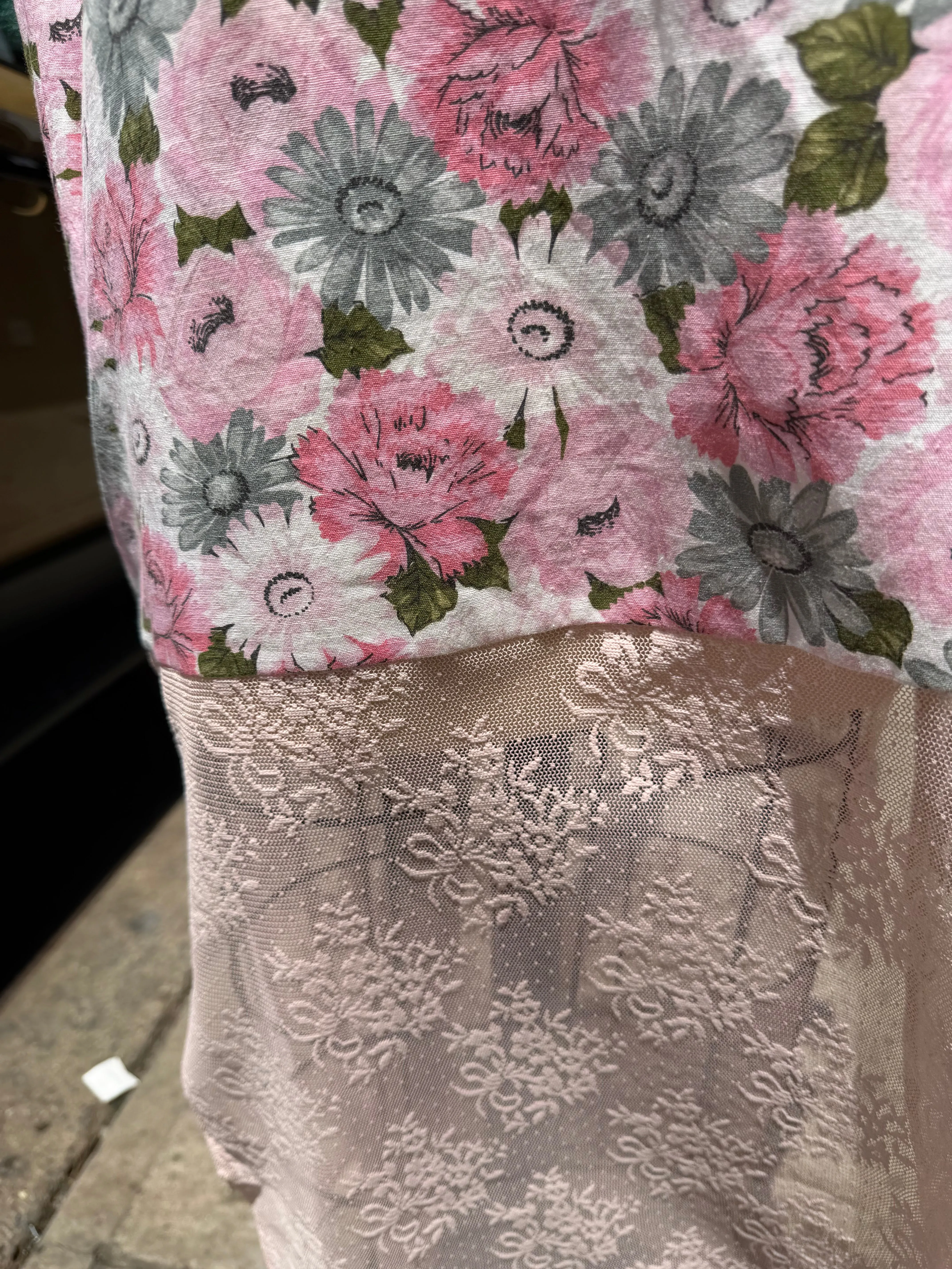 Caftan in Vintage Pink Floral and Lace sold by Batsheva product image thumbnail 5