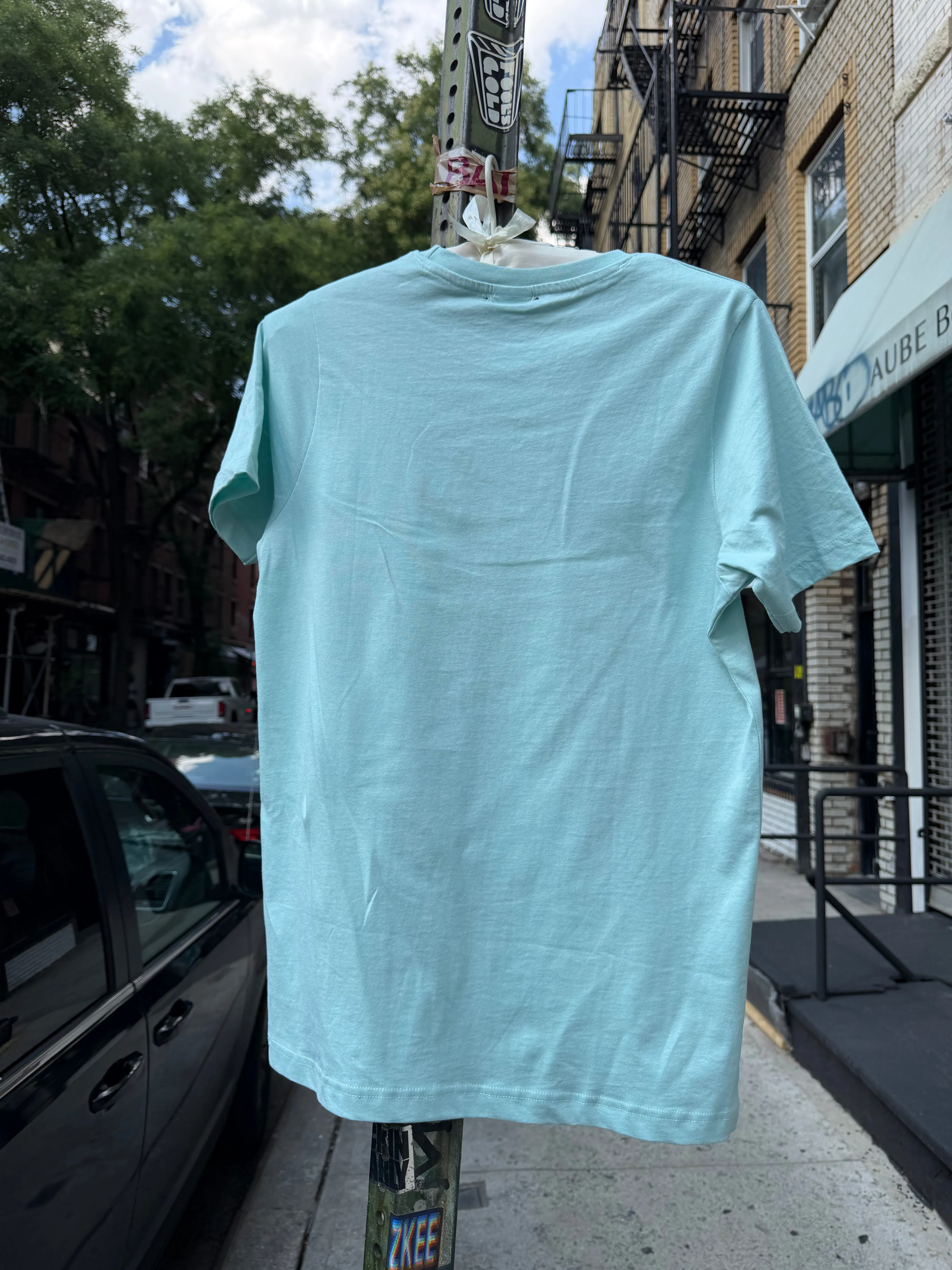 HAG Embroidered Sky Blue Tee Shirt sold by Batsheva product image thumbnail 3