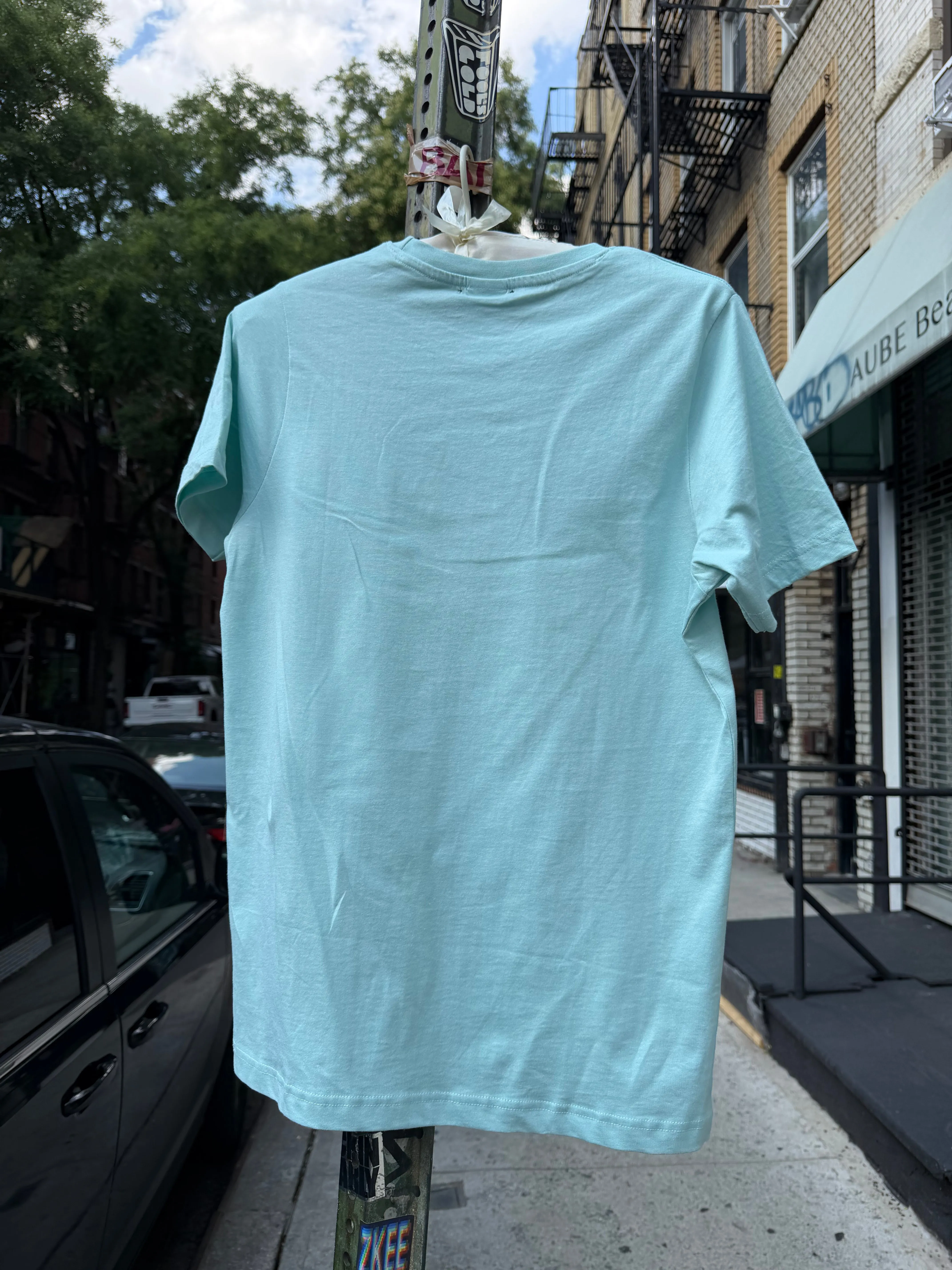 HAG Embroidered Sky Blue Tee Shirt sold by Batsheva product image thumbnail 4