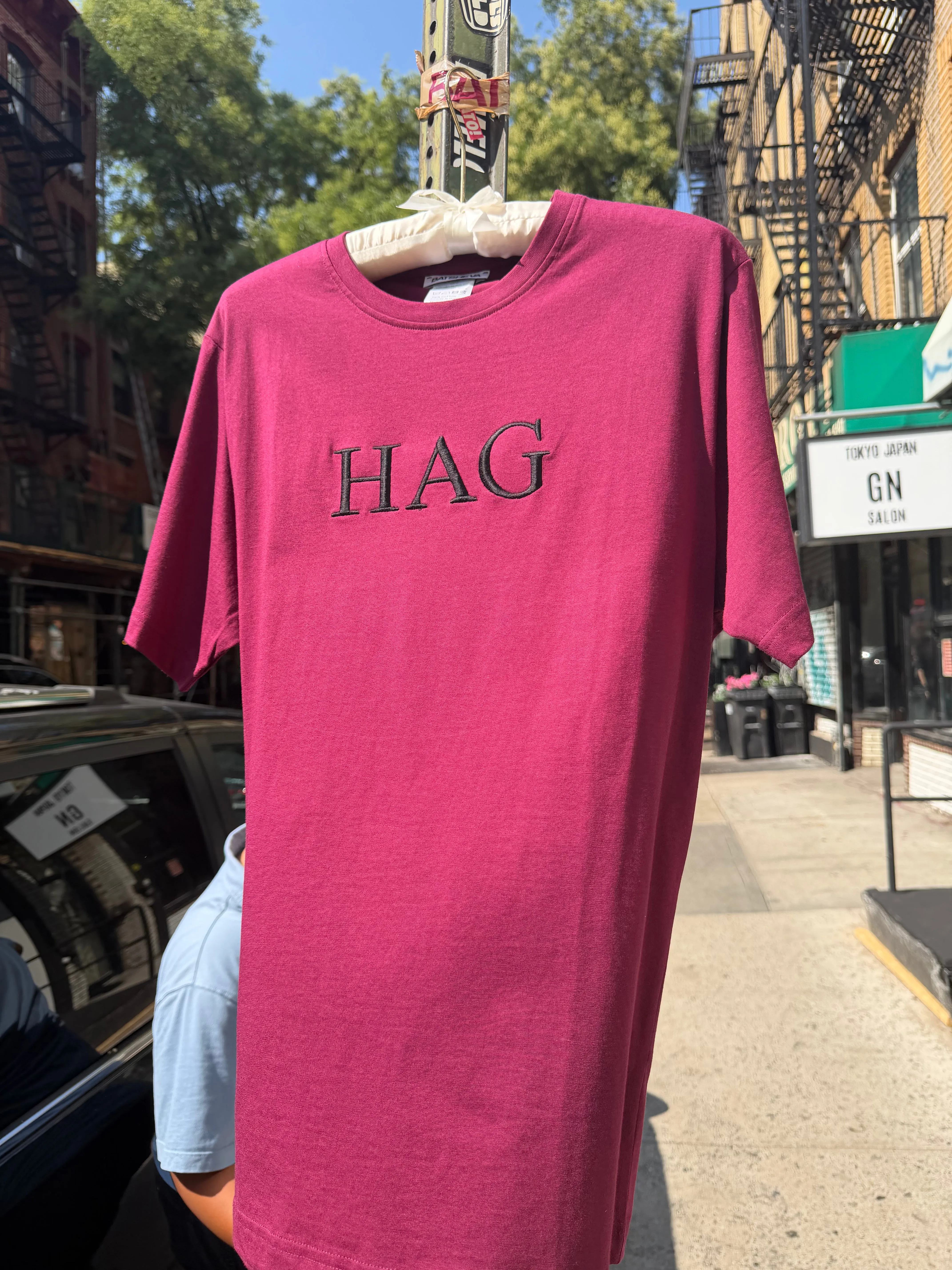 HAG Embroidered Wine Tee Shirt sold by Batsheva product image thumbnail 4