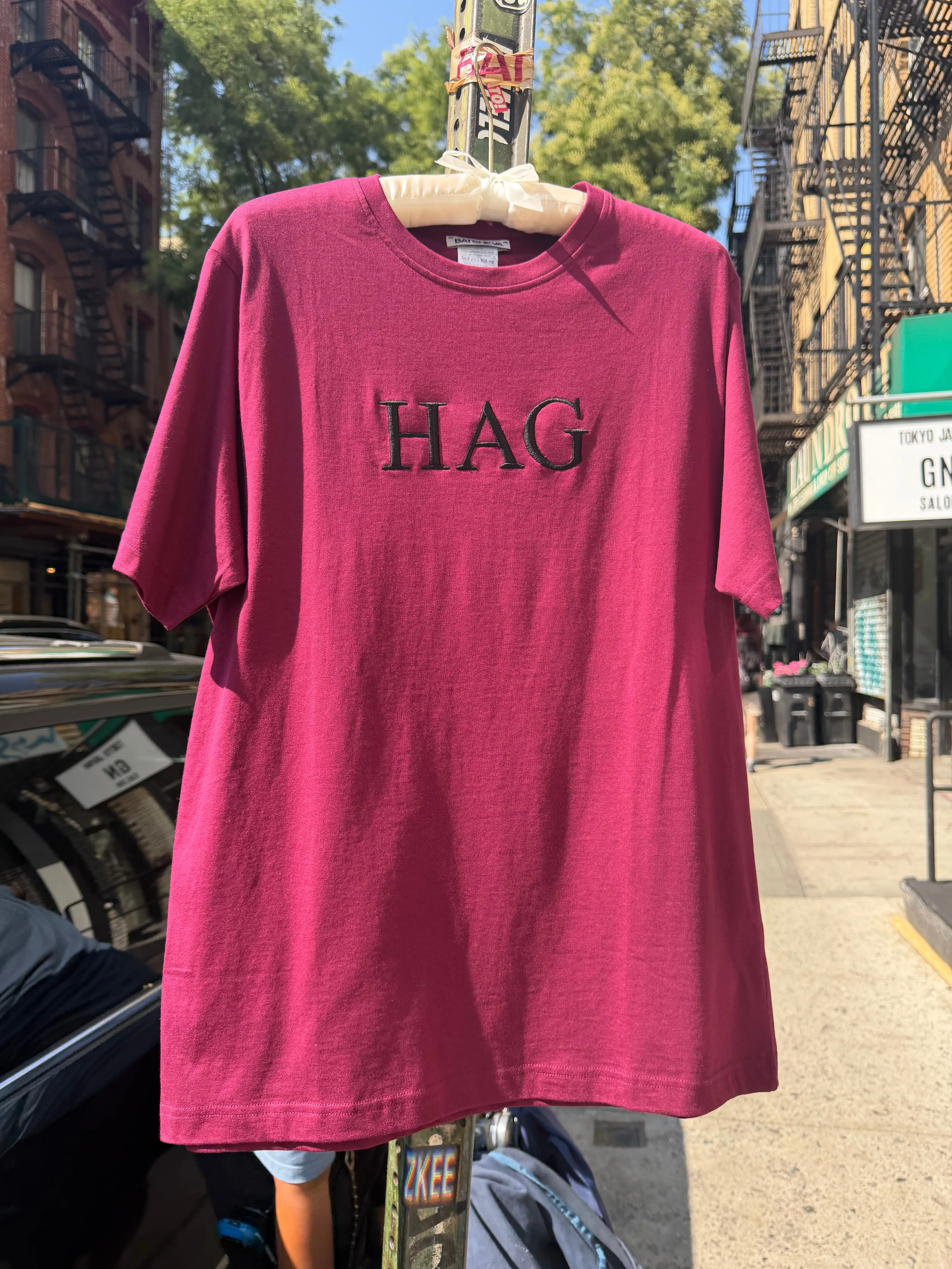 HAG Embroidered Wine Tee Shirt sold by Batsheva product image thumbnail 2