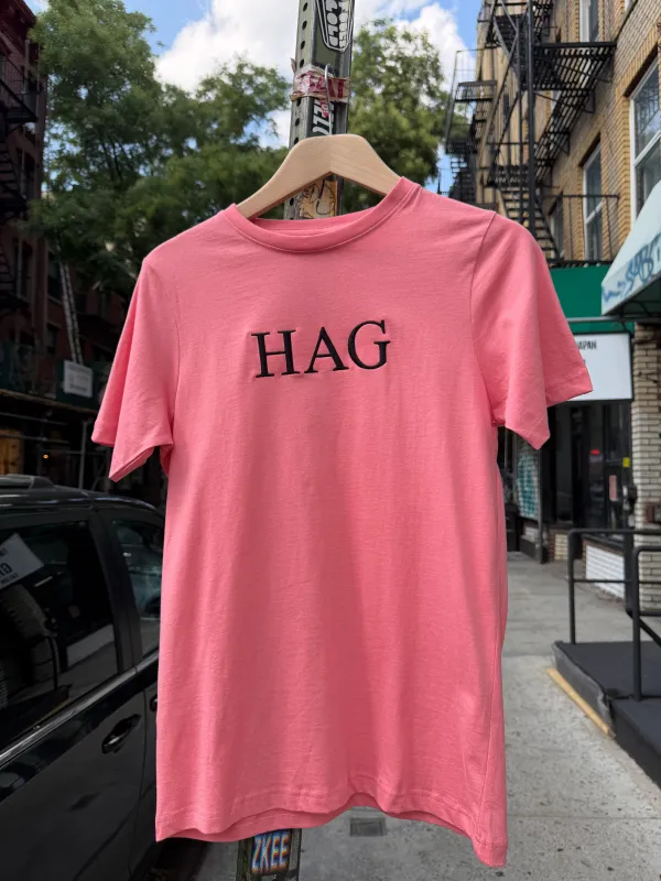 HAG Embroidered Bubblegum Tee Shirt made by Batsheva