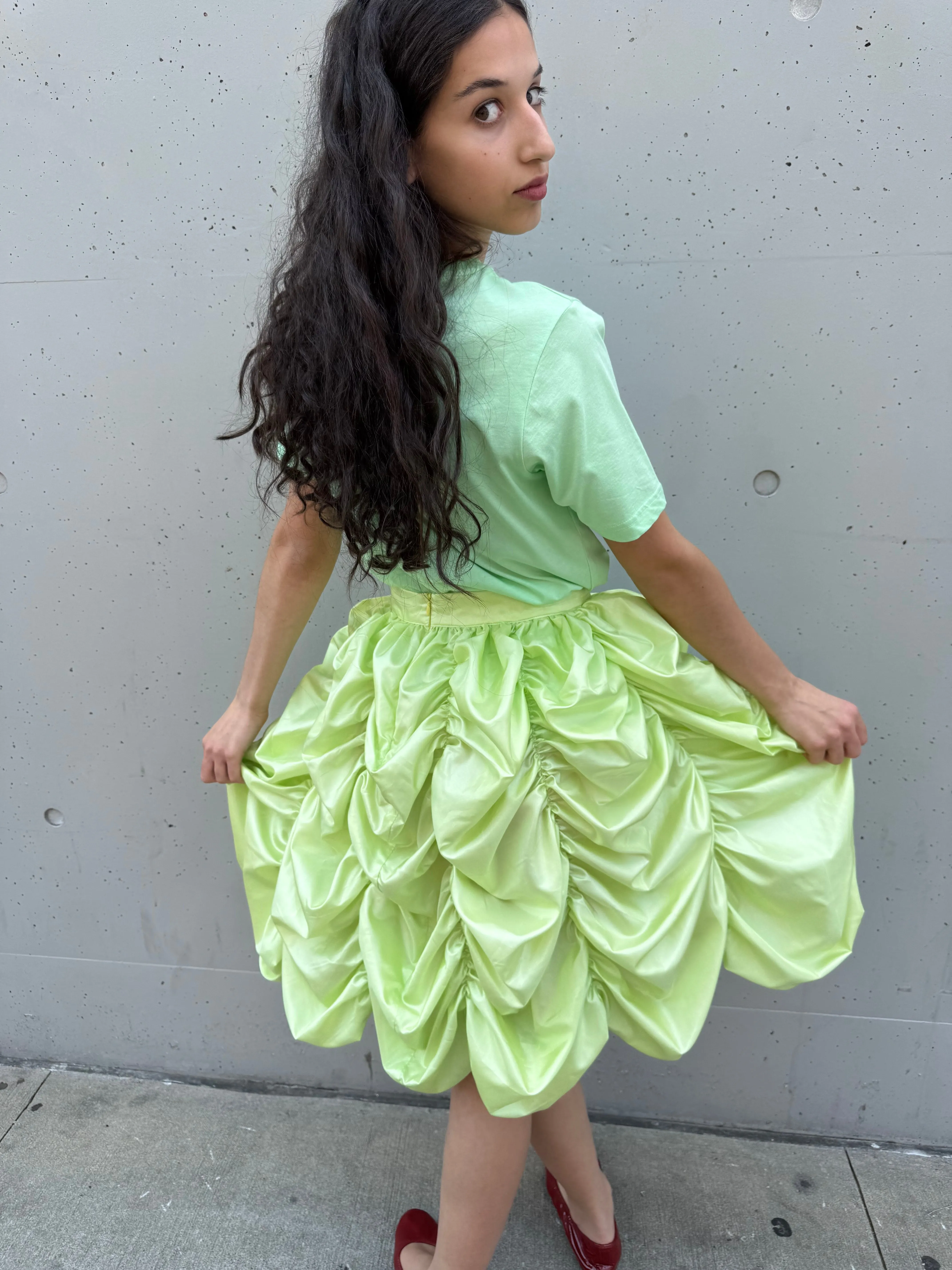 Anja Skirt in Granny Smith sold by Batsheva product image thumbnail 4