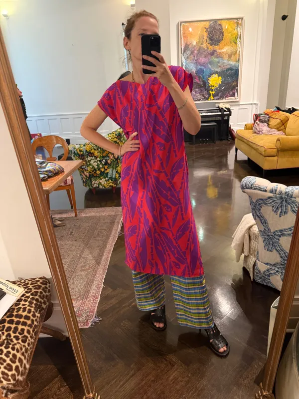Caftan in Tropical Silk Crepe made by Batsheva