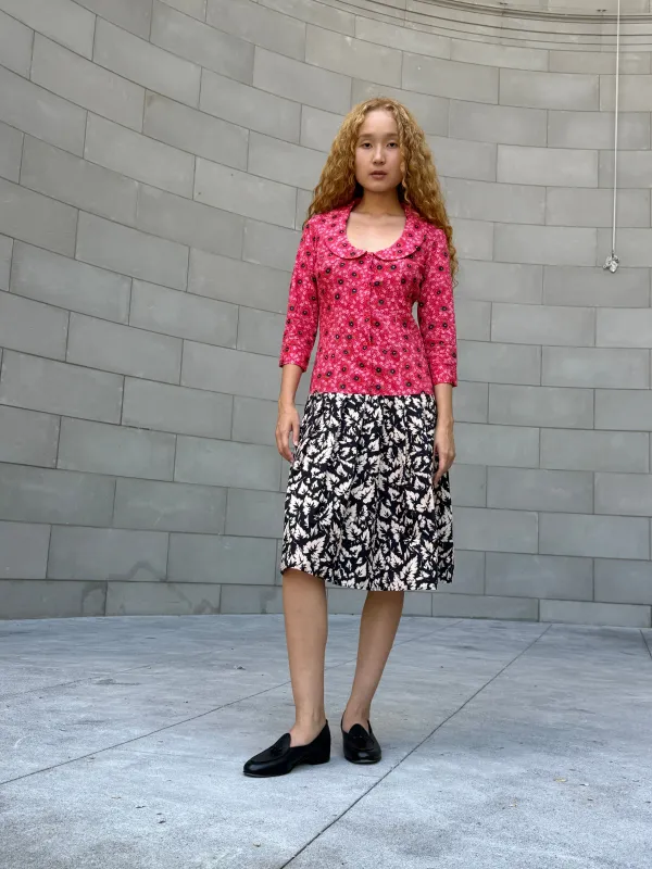 Scotty Dress in Daisies and Foliage made by Batsheva