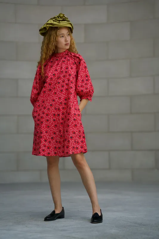 Selima Dress in Ruby Daisies made by Batsheva