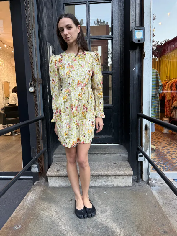 Sample Sale Square Neck Mini Prairie Dress in Laura Ashely Floral made by Batsheva