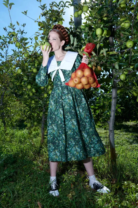 Laura Ashley x Batsheva Osian Dress in Sherwood Forest sold by Batsheva