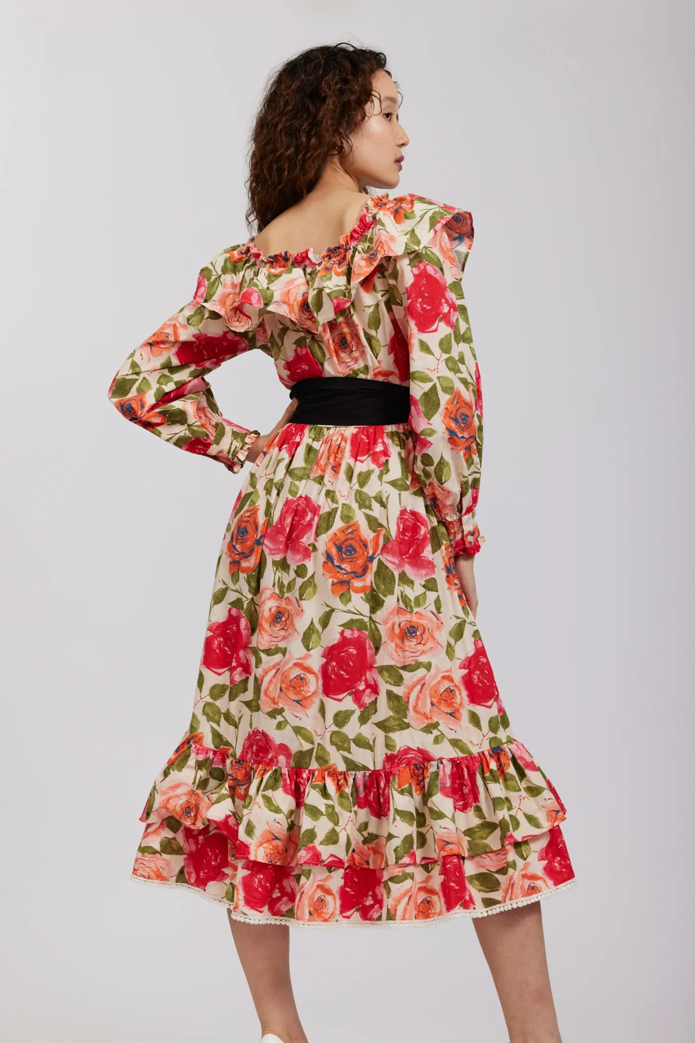 Laura Ashley x BATSHEVA Wednesday Dress in Tea Rose sold by Batsheva product image thumbnail 5