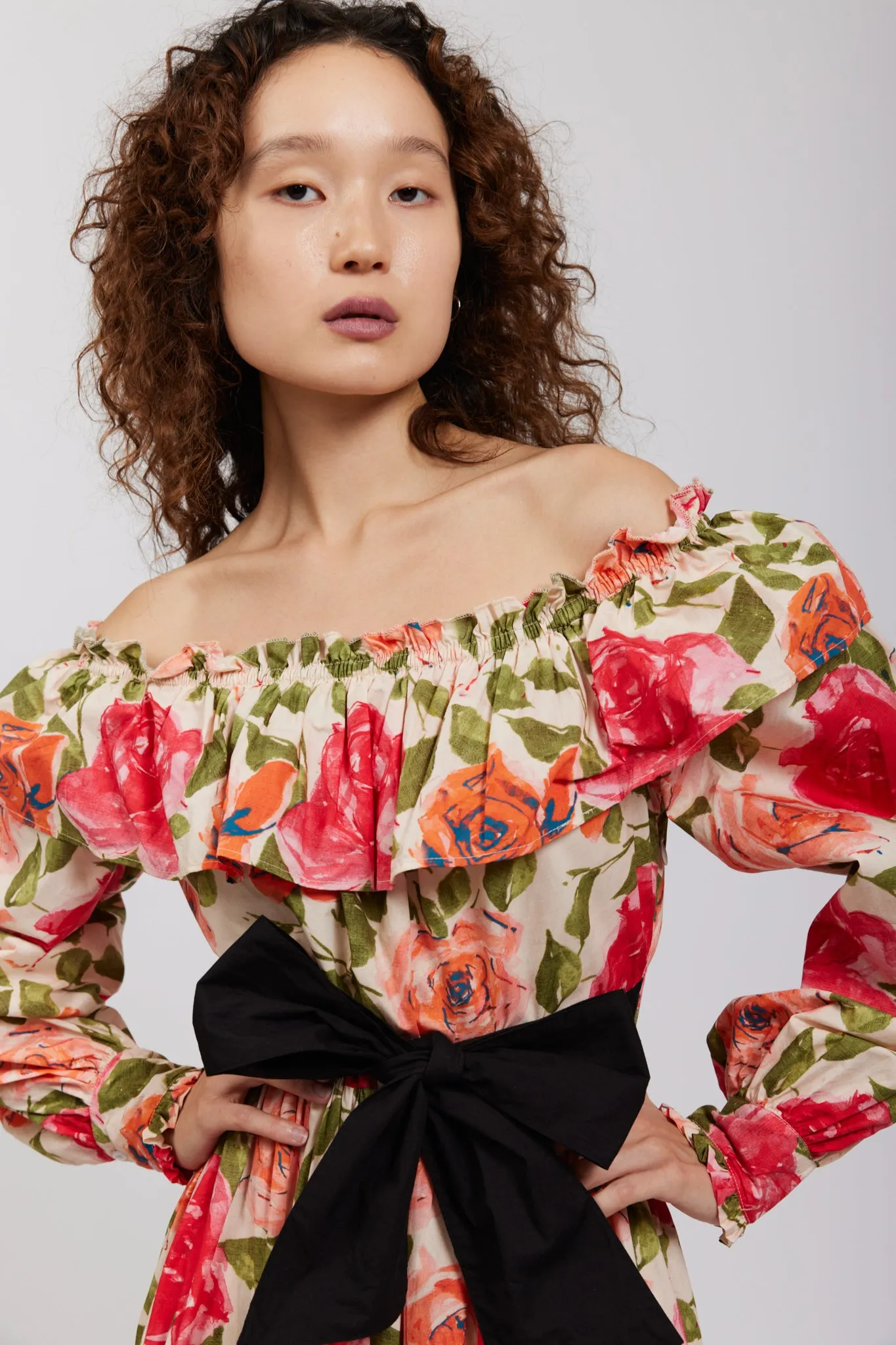 Laura Ashley x BATSHEVA Wednesday Dress in Tea Rose sold by Batsheva product image thumbnail 2