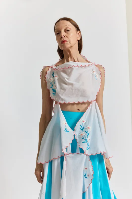 Placemats Tunic in White Organdy sold by Batsheva