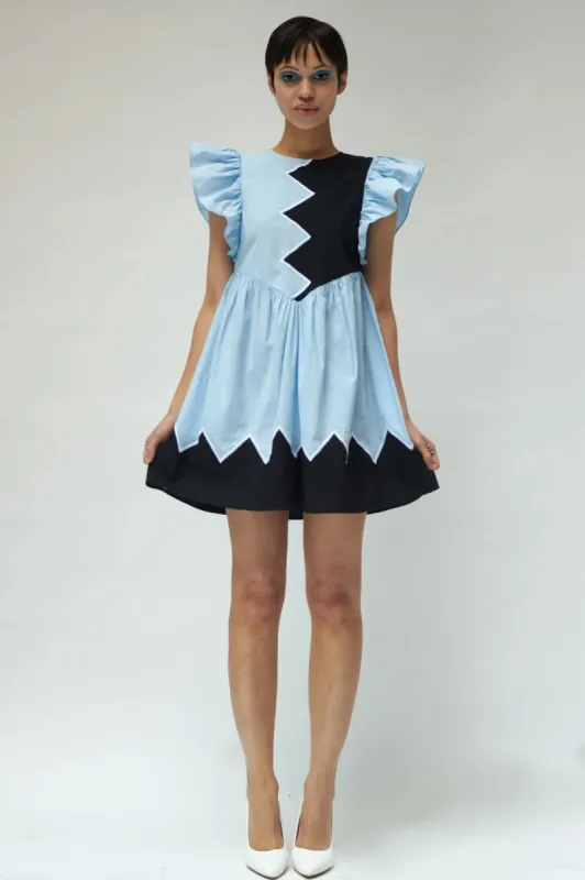 Olive Dress in Powder Blue Cotton sold by Batsheva