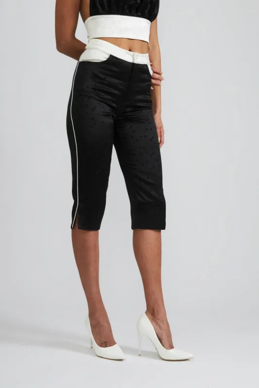 Sonja Pant in Black Polka Dot Jacquard sold by Batsheva