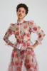 Grace Blouse in Painted Rose Organza sold by Batsheva