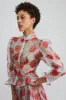 Grace Blouse in Painted Rose Organza sold by Batsheva