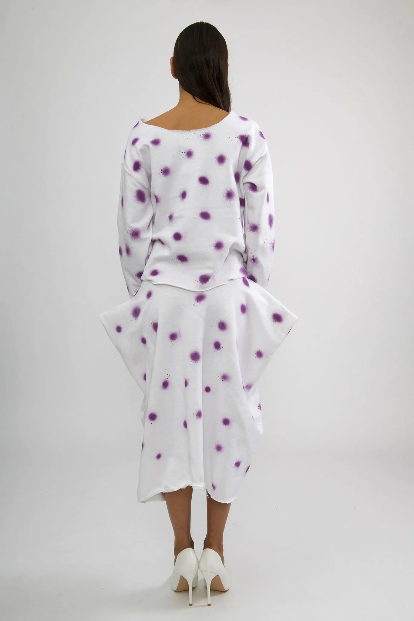 White Dress with Purple Polka Dots sold by Batsheva product image thumbnail 5