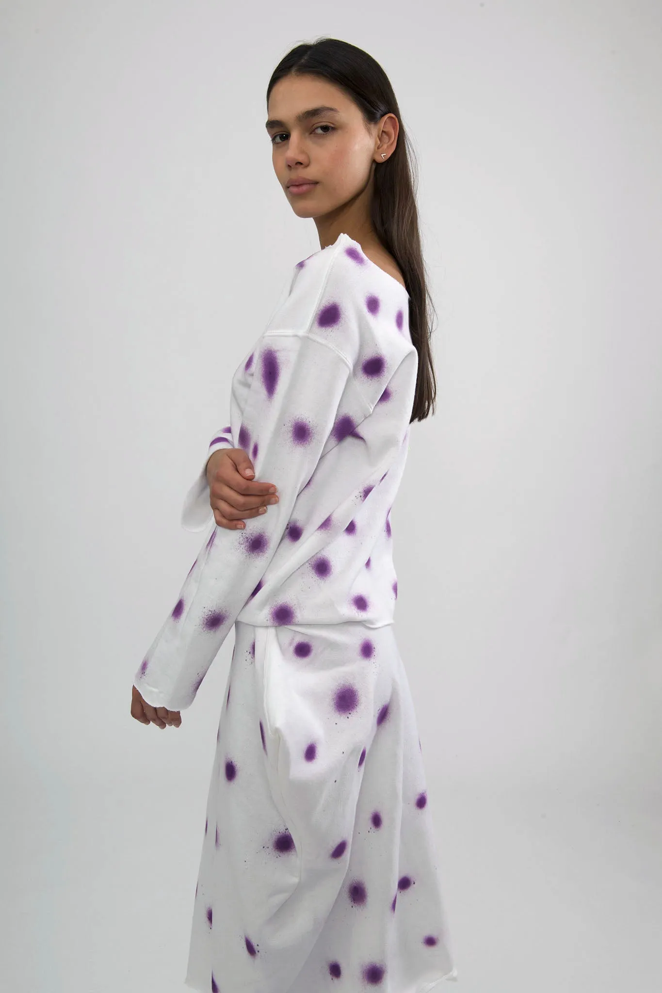 White Dress with Purple Polka Dots sold by Batsheva product image thumbnail 4