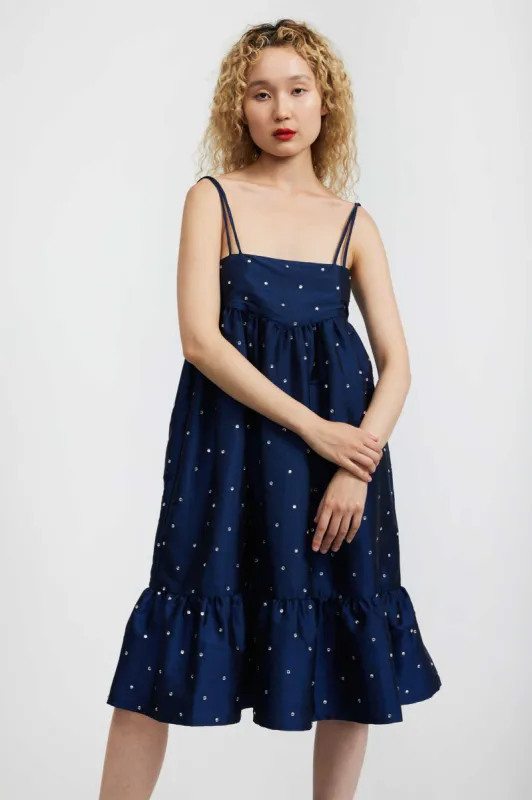 Singer Dress in Navy made by Batsheva