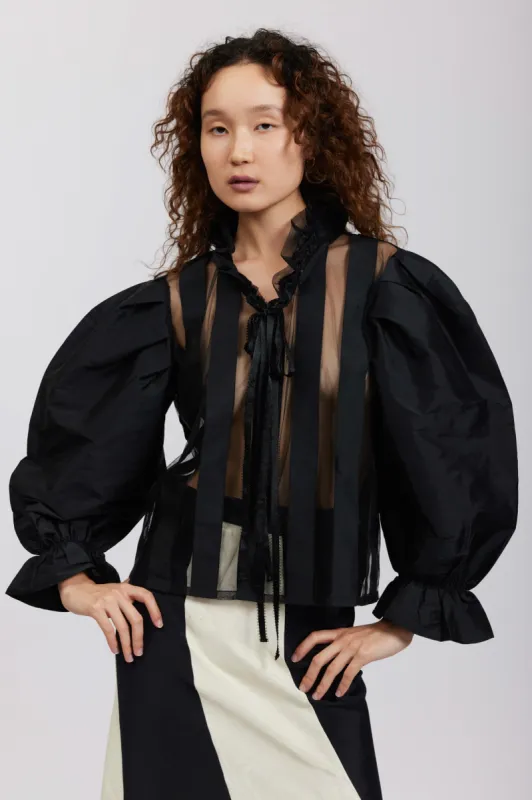 Kier Blouse in Black made by Batsheva