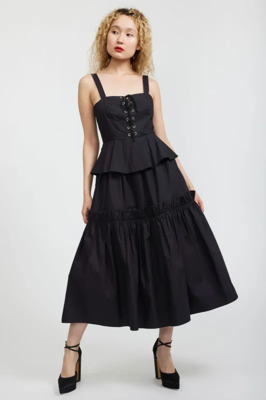 Quinn Dress in Black made by Batsheva