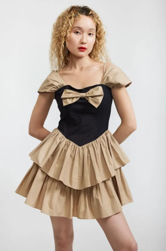 Betty Dress in Khaki made by Batsheva