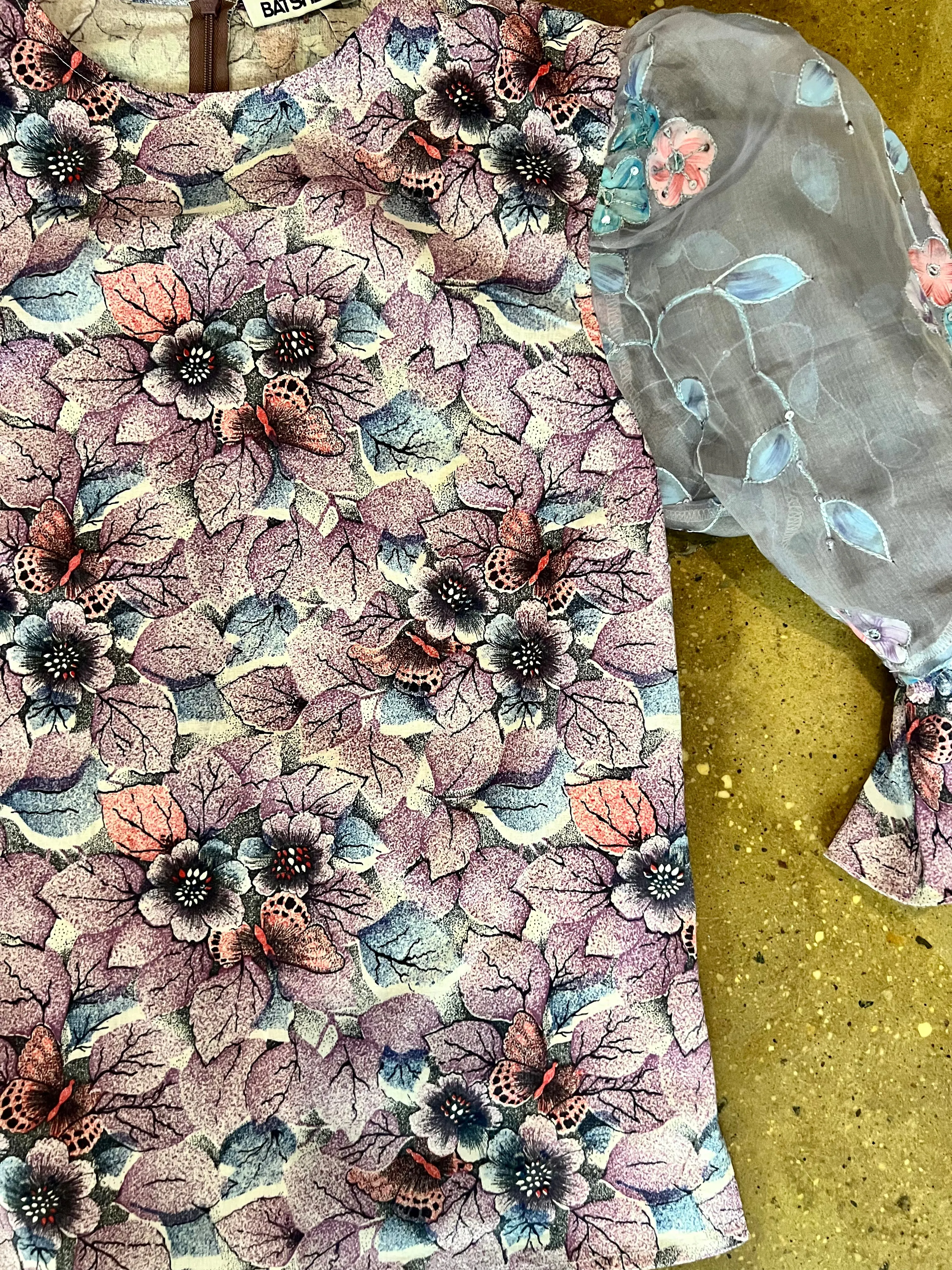 Antoinette Blouse in Vintage 1980's Purple Floral sold by Batsheva product image thumbnail 2