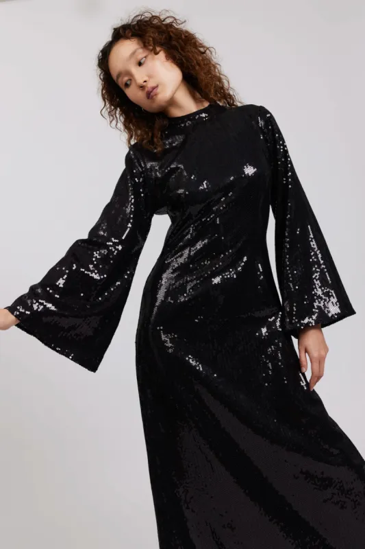 Dolly Dress in Black Sequin sold by Batsheva