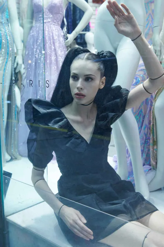 Journey Dress in Black made by Batsheva