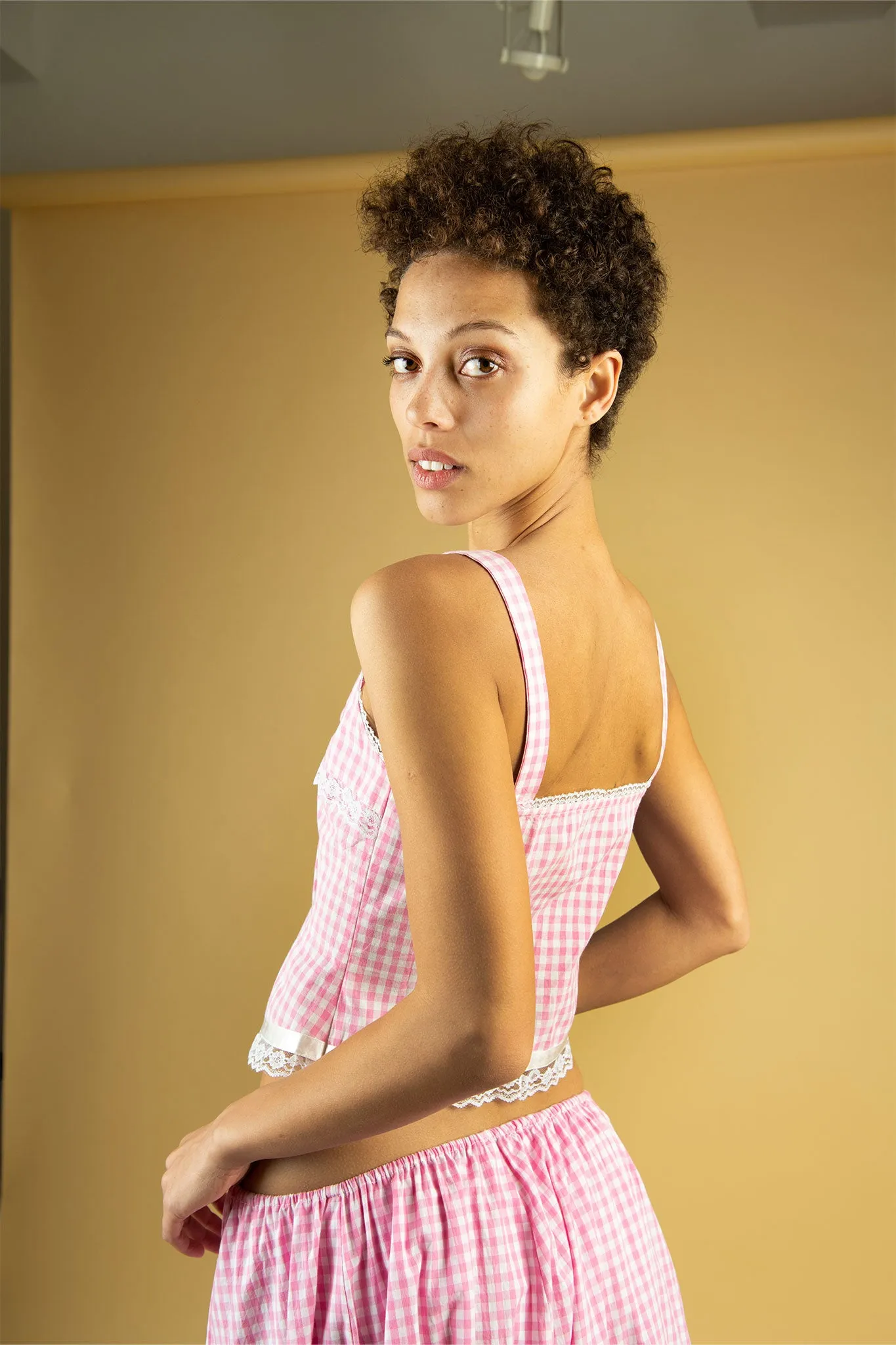 Klint Blouse in Pink Gingham sold by Batsheva product image thumbnail 4