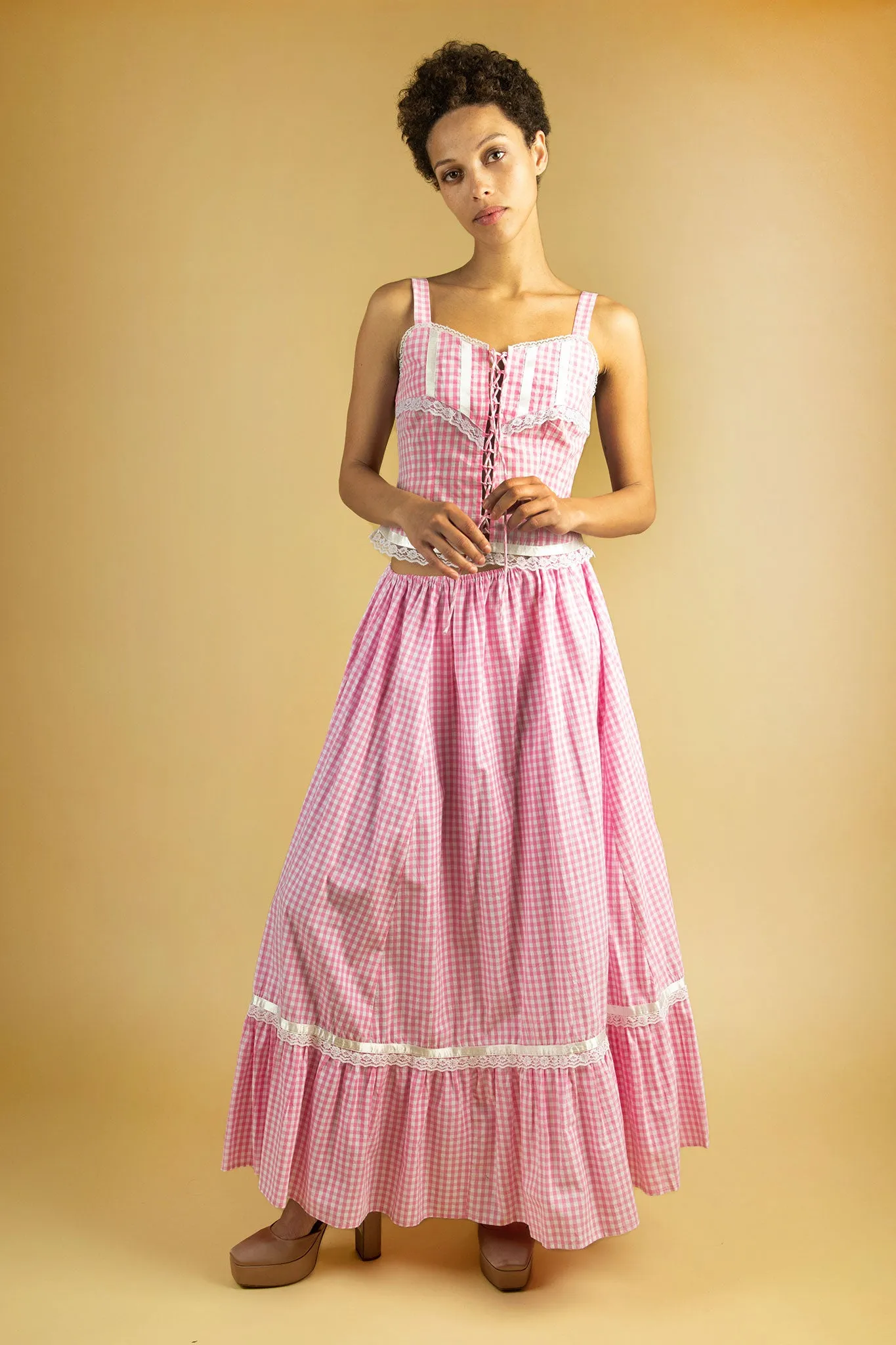 Klint Blouse in Pink Gingham sold by Batsheva product image thumbnail 5