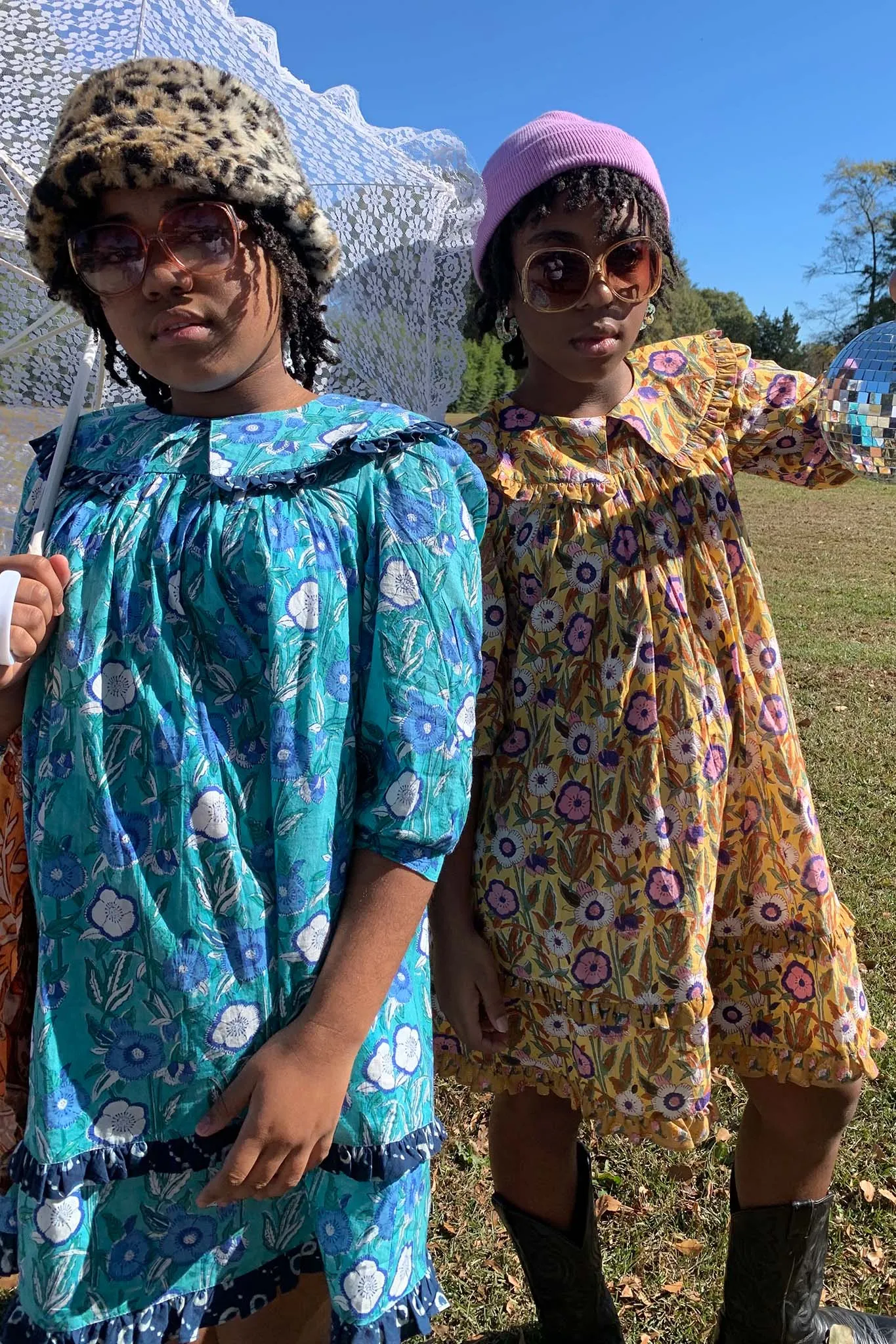 JABELLA FLEUR X BATSHEVA Blue Poppy Kid's Dress sold by Batsheva product image thumbnail 5