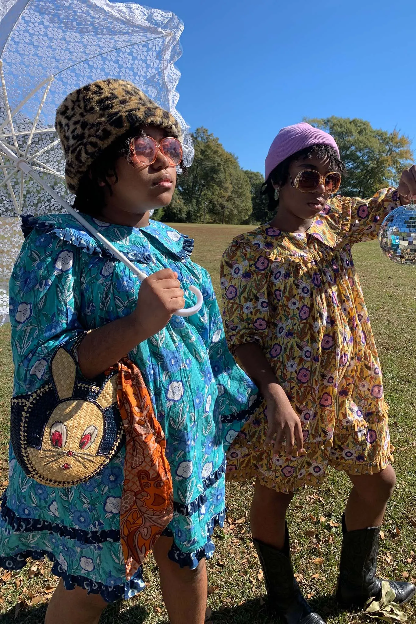 JABELLA FLEUR X BATSHEVA Blue Poppy Kid's Dress sold by Batsheva product image thumbnail 4