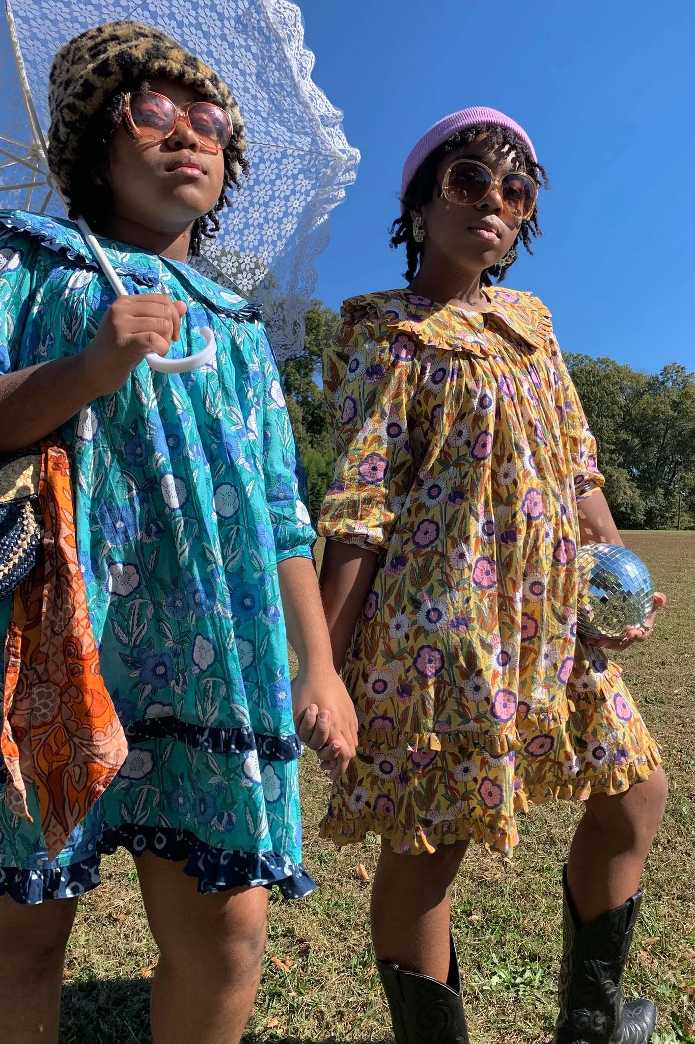 JABELLA FLEUR X BATSHEVA Blue Poppy Kid's Dress sold by Batsheva product image thumbnail 2