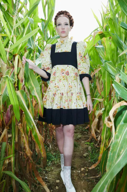 Laura Ashley x BATSHEVA Mini Ruthin Dress in Witton Floral made by Batsheva