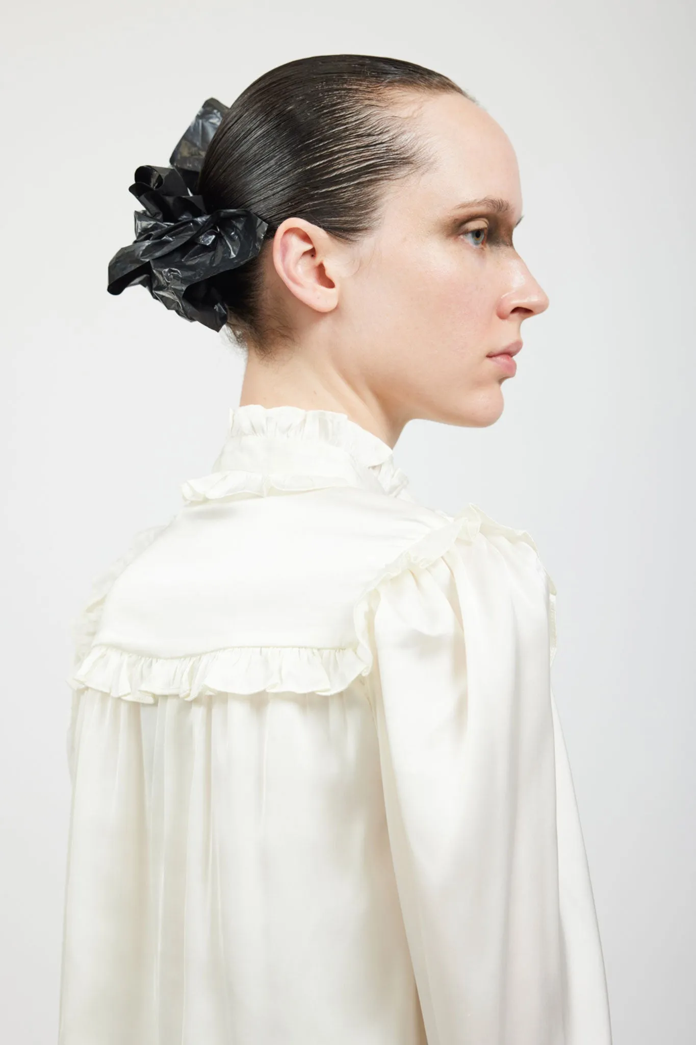 Mina Blouse in Cream Satin sold by Batsheva product image thumbnail 3