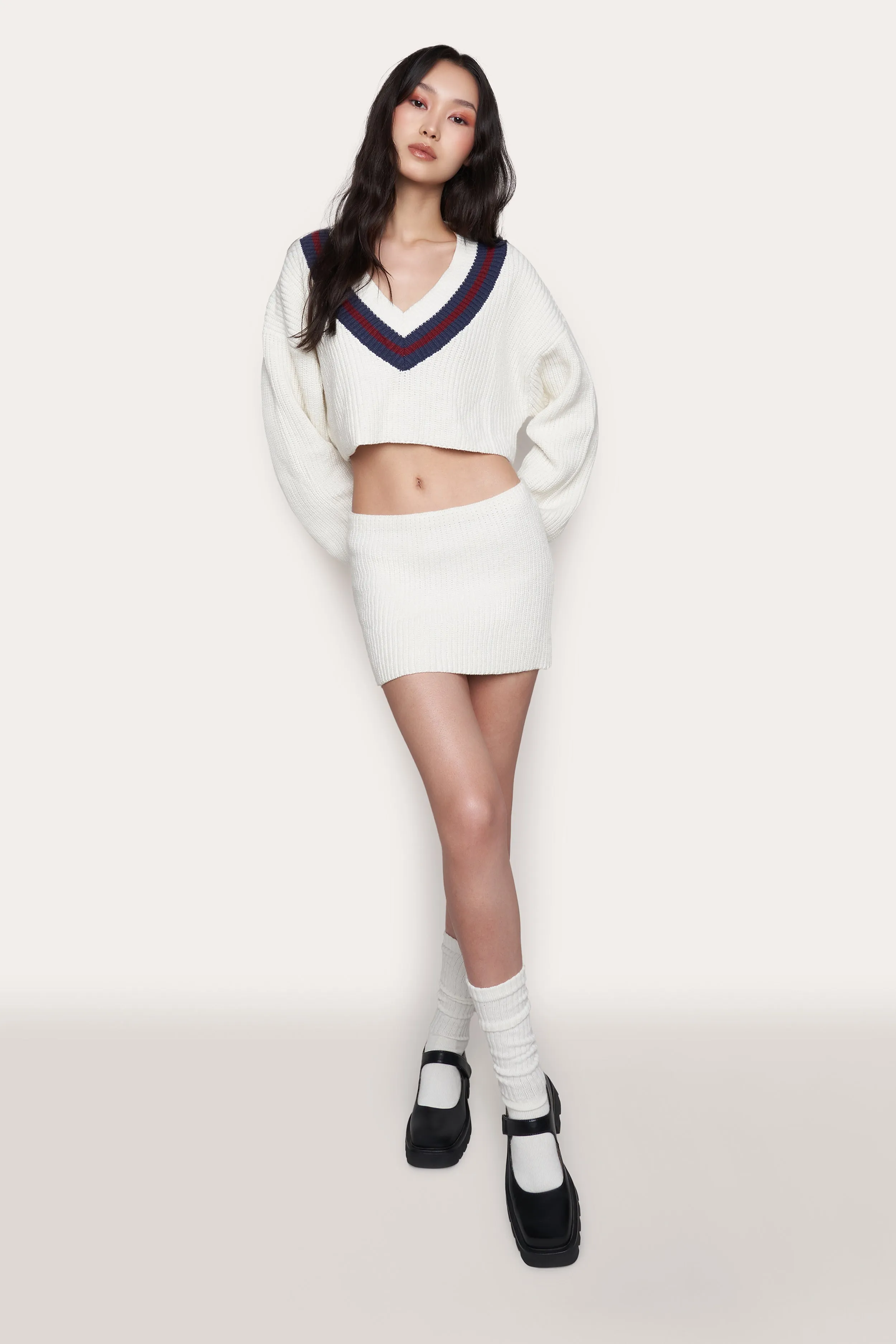 Guizio X Champion Rib Knit Mini Skirt sold by Guizio