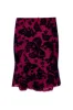 Butterfly Velvet Burnout Low Rise Midi Skirt sold by Guizio