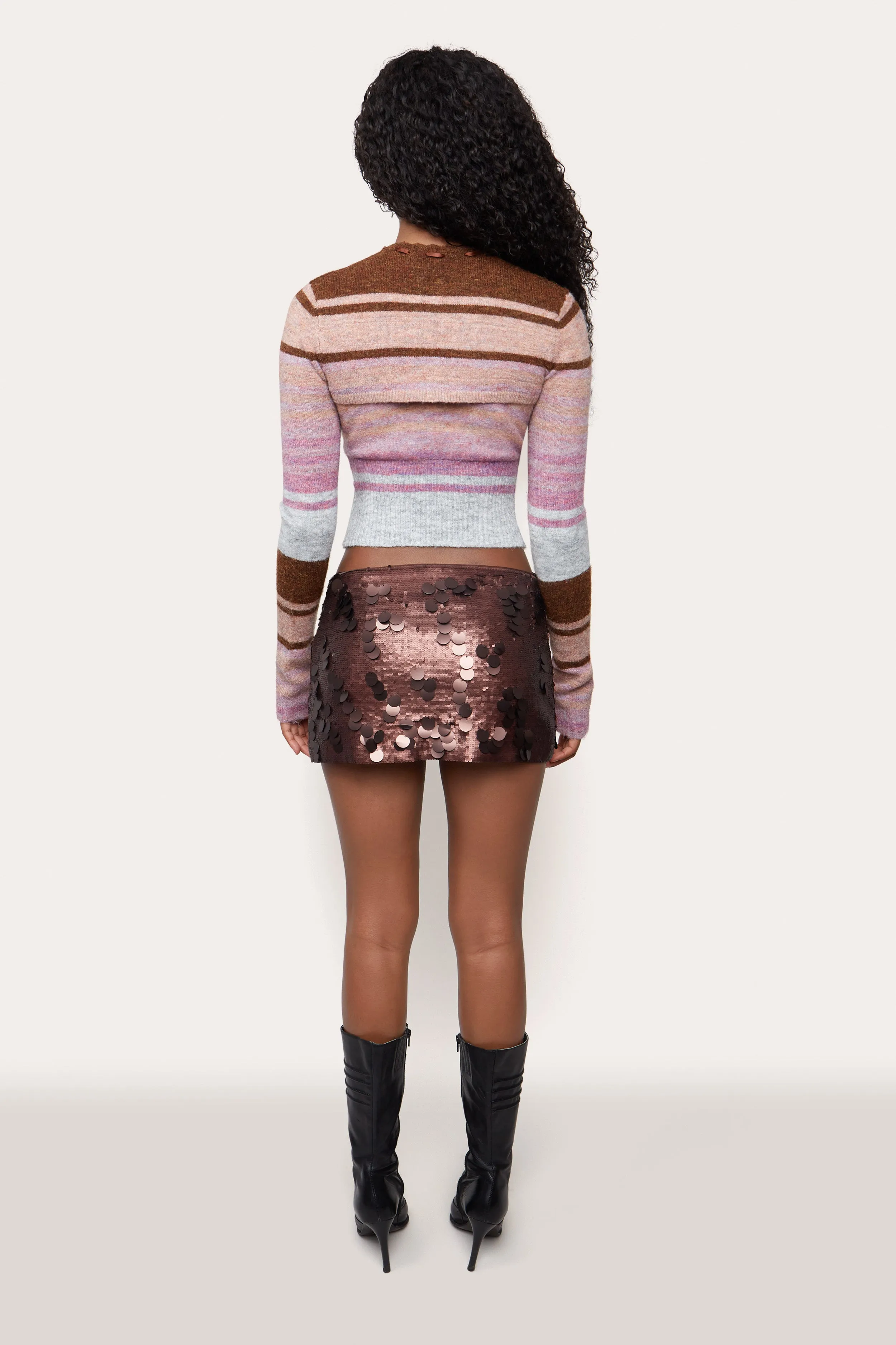 Low Rise Paillette Skirt sold by Guizio product image thumbnail 5