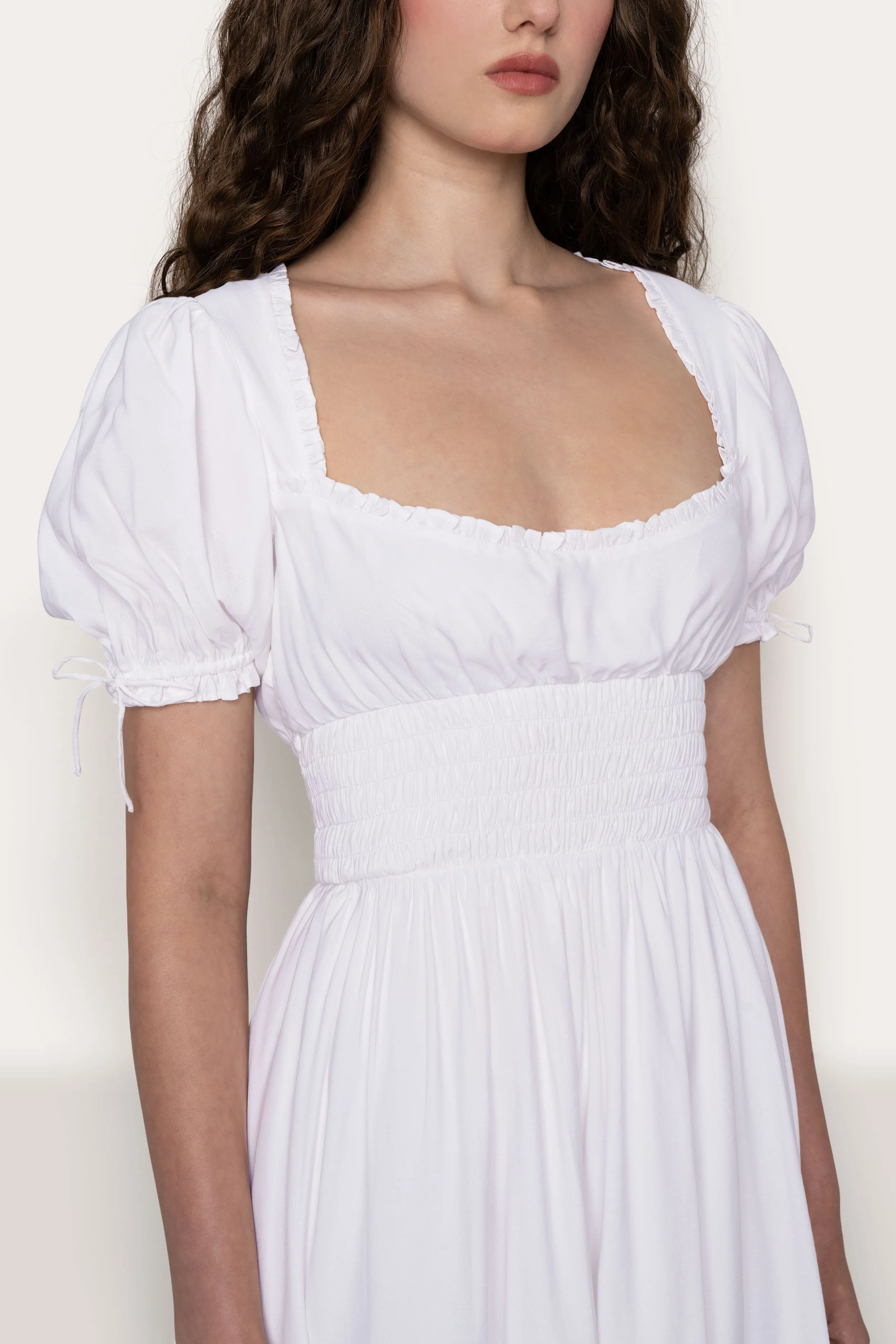 Puff Sleeve Ruched Flare Dress sold by Guizio product image thumbnail 5