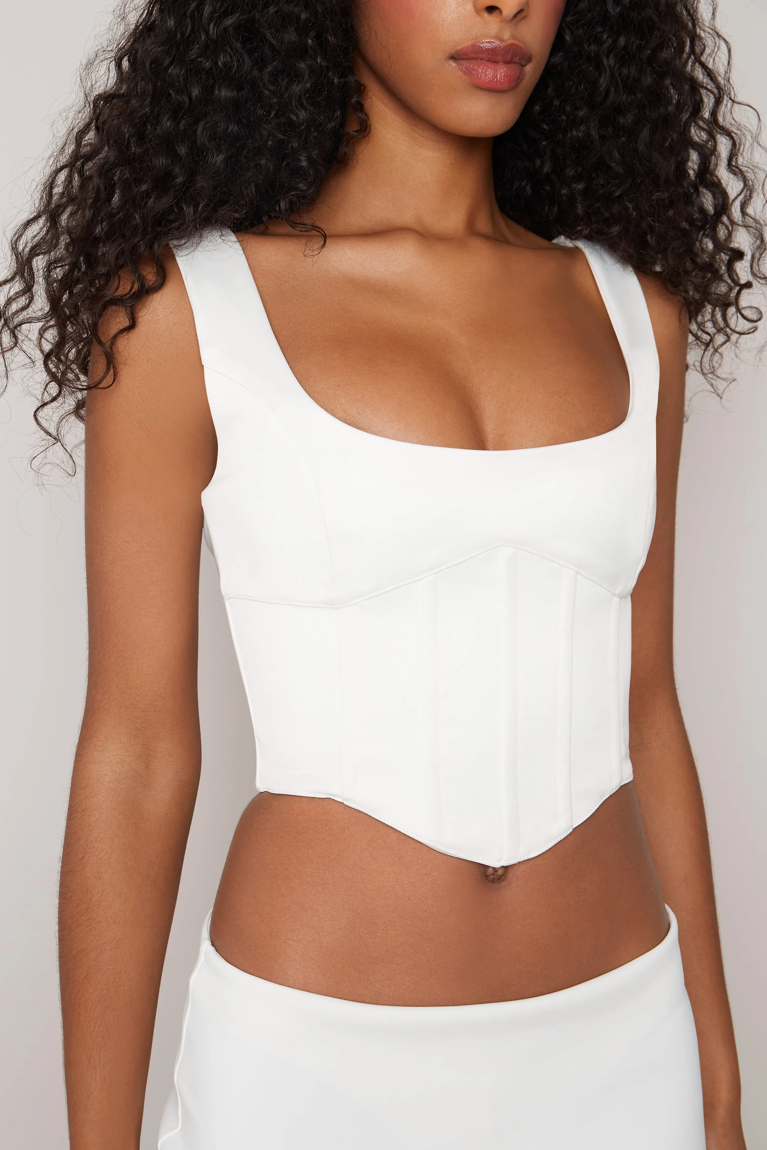 Satin Lace-Up Bustier Top sold by Guizio product image thumbnail 5