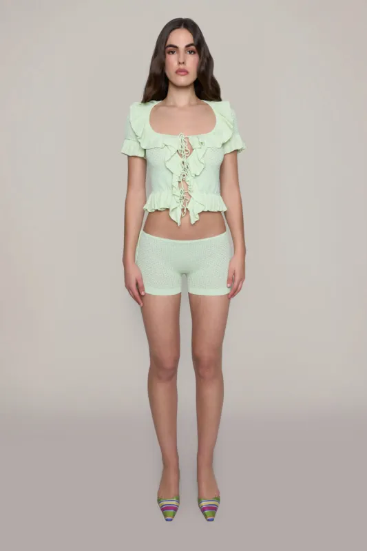 Knit Side Tie Short sold by Guizio